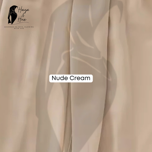 Premium Georgette Hijab – Nude Cream | Soft Tone, Everyday Styl