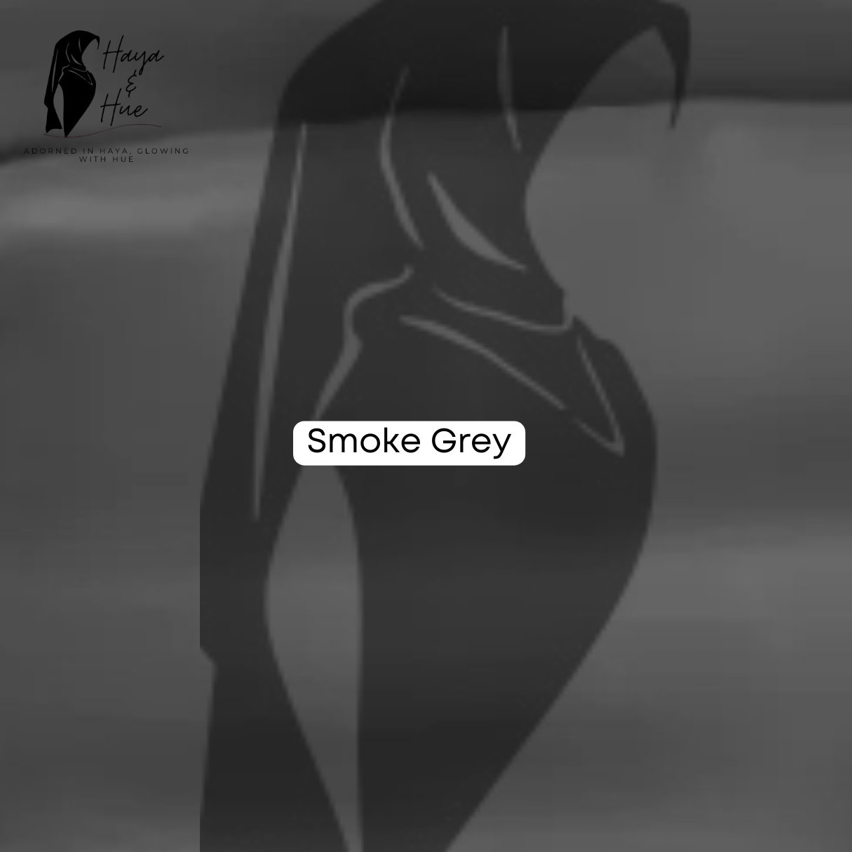 1x Georgette Hijab – Smoke Grey | Sleek, Modern & Effortless