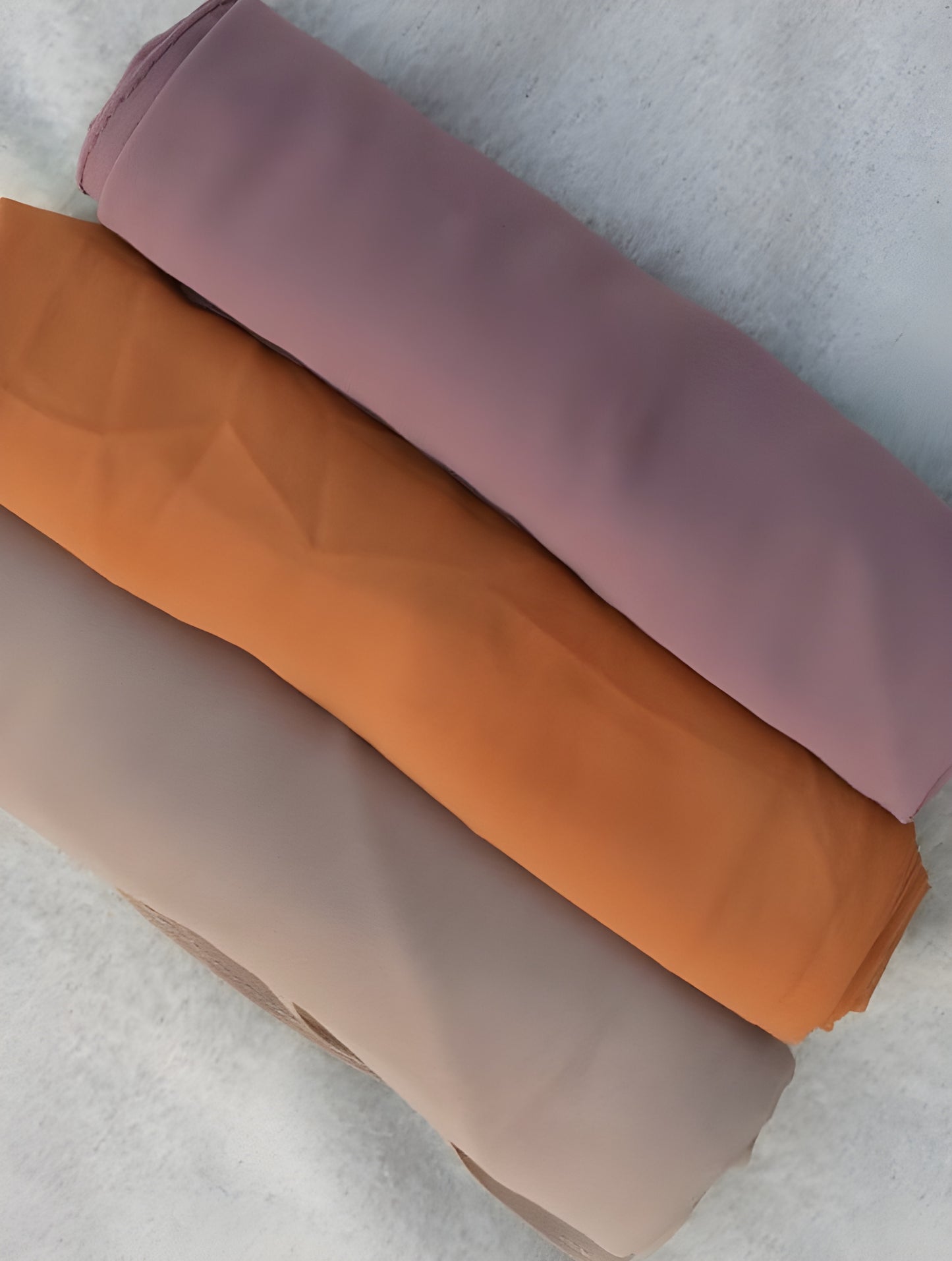 Set of 3 Georgette Hijabs – Orange, Pink & Nude