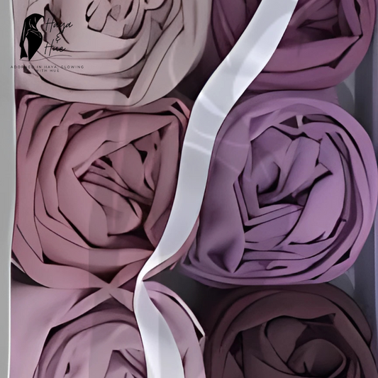 The Plum Deal – 6 Georgette Hijabs for Effortless Everyday Elegance