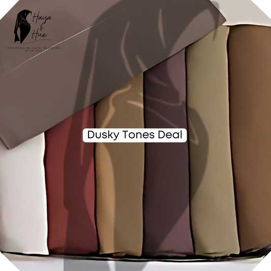 Dusky Tones Deal – 6 Georgette Hijabs Deal Box