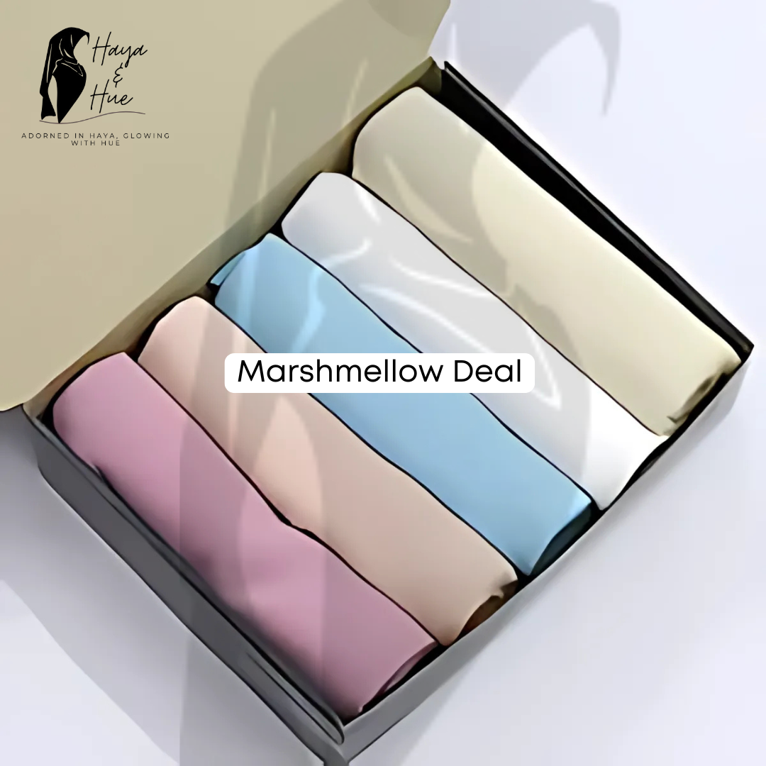 Marshmallow Deal – 5 Georgette Hijab Box