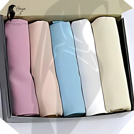 Marshmallow Deal – 5 Georgette Hijab Box
