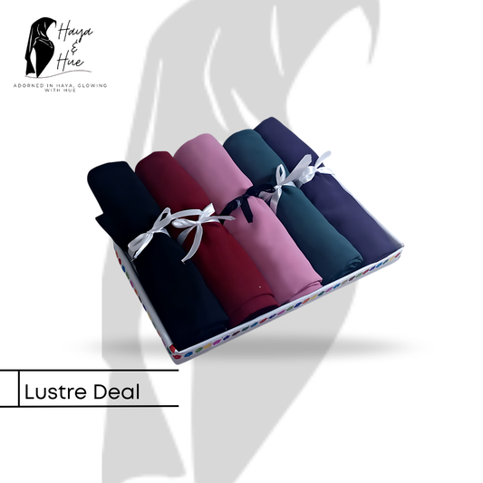 Lustre Deal – 5 Premium Georgette Hijabs to Elevate Your Everyday Elegance