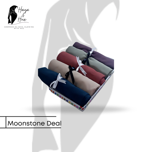 Moonstone Deal – 5 Premium Georgette Hijabs for Timeless Beauty & Everyday Ease
