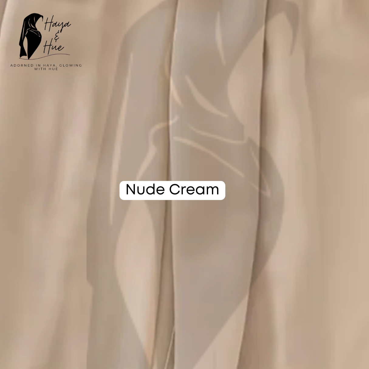 Premium Georgette Hijab – Nude Cream | Soft Tone, Everyday Styl