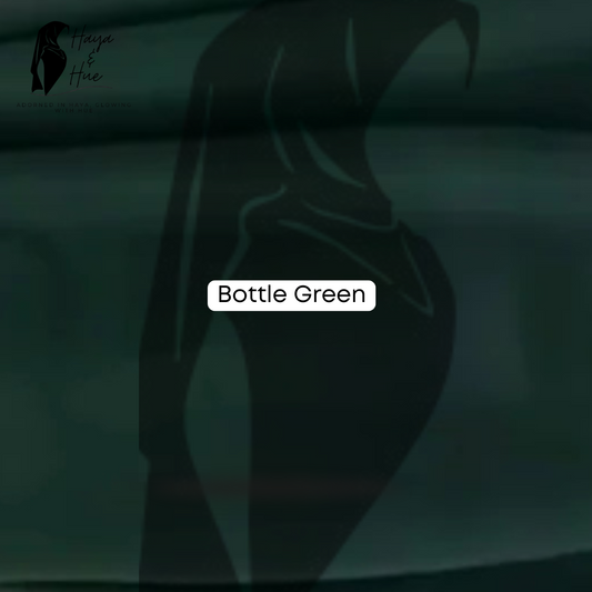 1x Georgette Hijab – Bottle Green | Rich, Flowy & Timeless