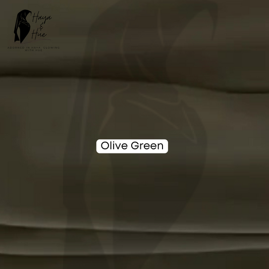 1x Premium Georgette Hijab – Olive Green | Elegant & Everyday Wear