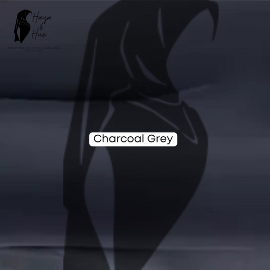 Premium Georgette Hijab – Charcoal Grey | Timeless & Easy to Style