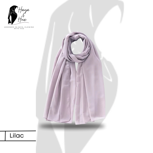 1x Georgette Hijab – Lilac | Fresh, Feminine & Effortless