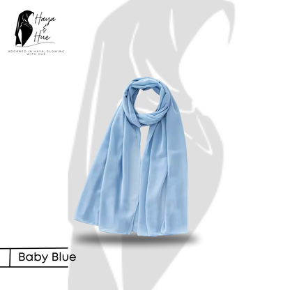 1x Georgette Hijab – Baby Blue | Soft, Airy & Effortless