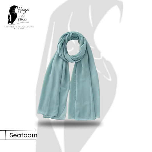 Seafoam Georgette Hijab – Soft, Breathable & Effortlessly Elegant