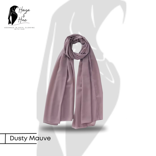 1x Georgette Hijab – Dusty Mauve | Soft, Stylish & Versatile