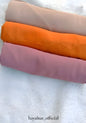 Set of 3 Georgette Hijabs – Orange, Pink & Nude