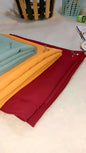 3-Piece Georgette Hijab Set – Maroon, Mint Green & Orange