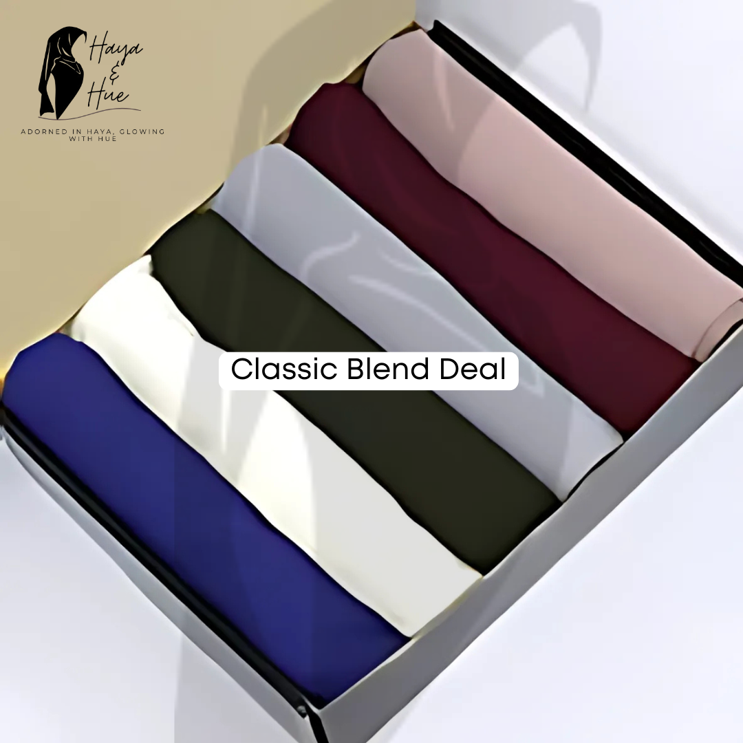 Classic Blend Deal– 6 Georgette Hijab Deal Box