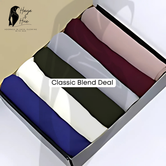 Classic Blend Deal– 6 Georgette Hijab Deal Box