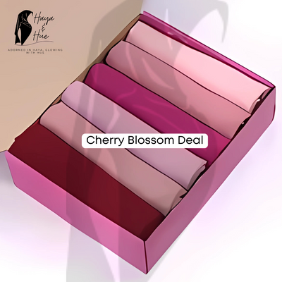 Cherry Blossom Deal – 6 Georgette Hijab Deal Box
