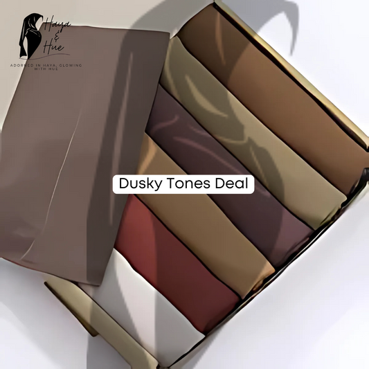 Dusky Tones Deal – 6 Georgette Hijabs Deal Box