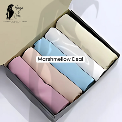 Marshmallow Deal – 5 Georgette Hijab Box