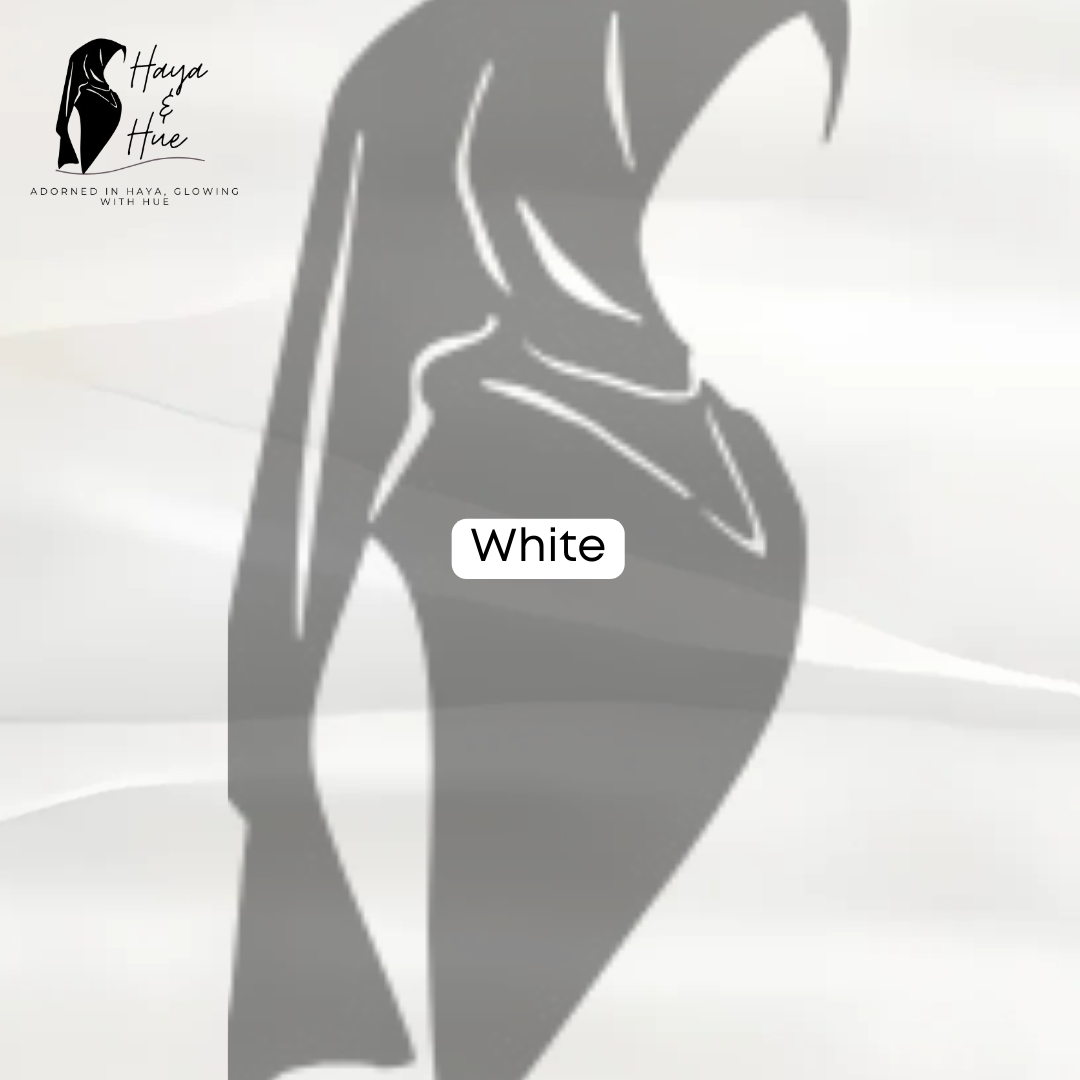 White Premium Georgette Hijab – Pure, Elegant & Perfect for Every Occasion