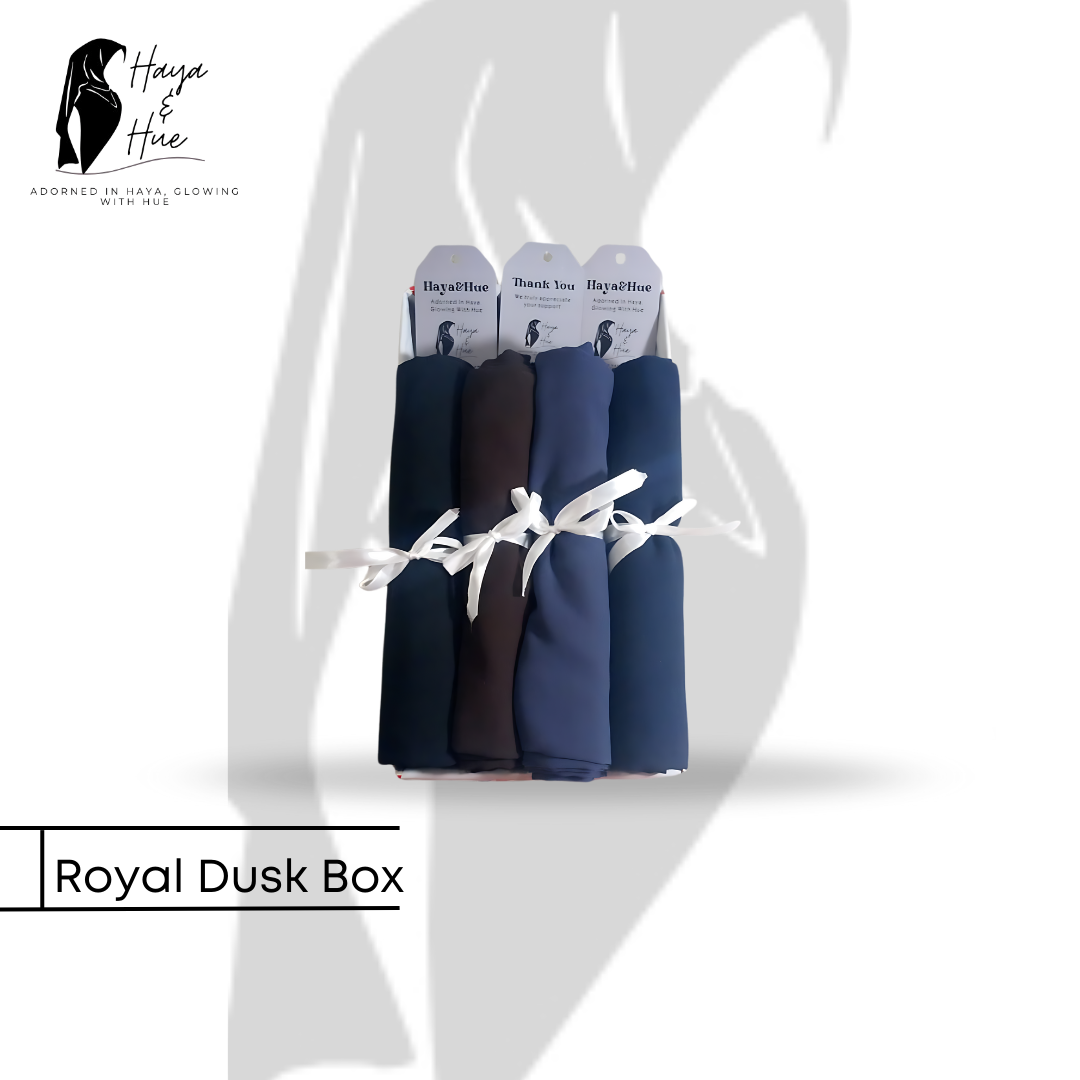 Timeless Charm Box – 4 Premium Georgette Hijabs for Effortless Style