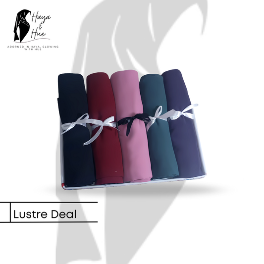 Lustre Deal – 5 Premium Georgette Hijabs to Elevate Your Everyday Elegance