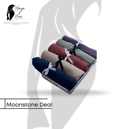 Moonstone Deal – 5 Premium Georgette Hijabs for Timeless Beauty & Everyday Ease