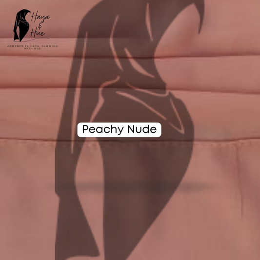 Peachy Nude Premium Georgette Hijab – Stylish, Comfortable & Versatile for Every Occasion