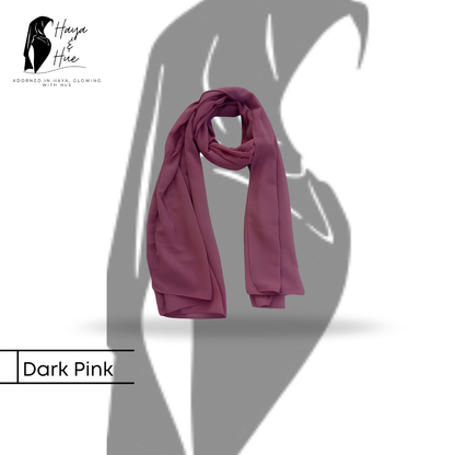 Dark Pink Premium Georgette Hijab – Bold, Elegant & Effortlessly Stylish