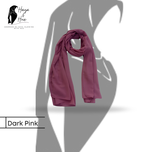 Dark Pink Premium Georgette Hijab – Bold, Elegant & Effortlessly Stylish
