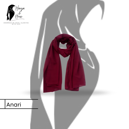 Anari Premium Georgette Hijab – Vibrant, Luxurious & Timelessly Elegant