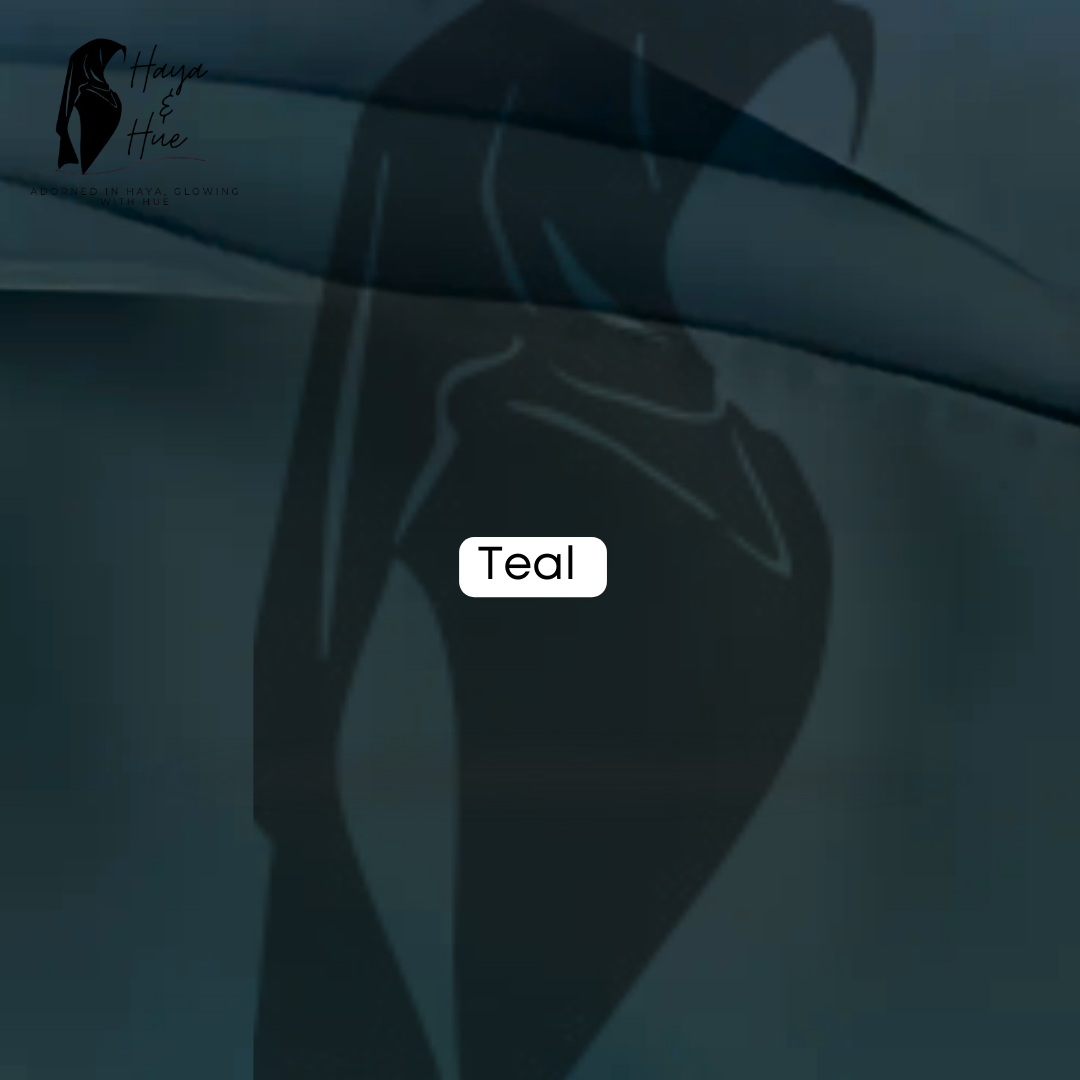 Teal Premium Georgette Hijab – Bold, Elegant & Effortlessly Stylish