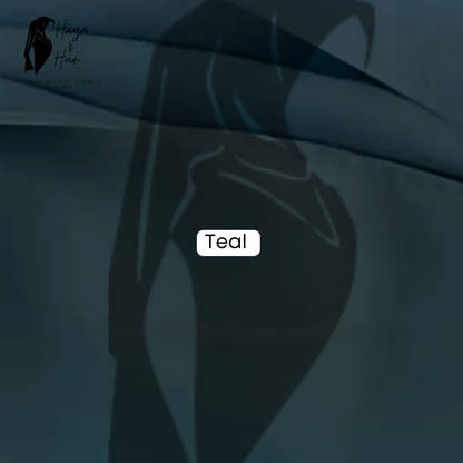 Teal Premium Georgette Hijab – Bold, Elegant & Effortlessly Stylish